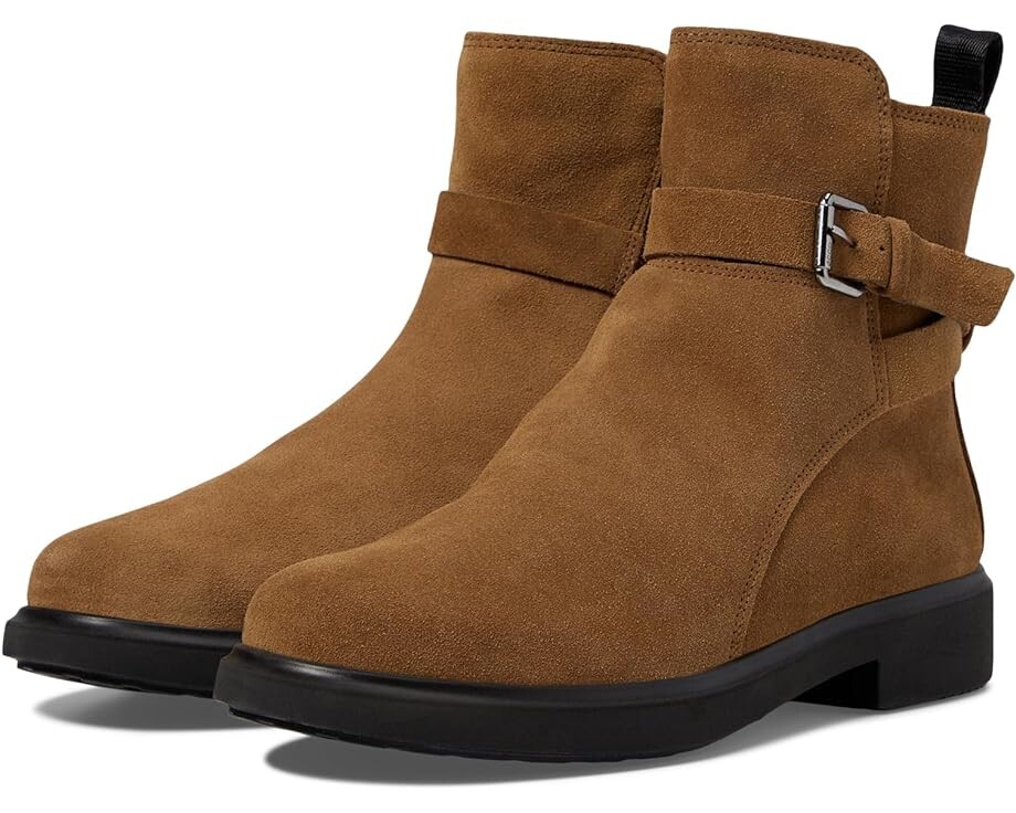 

Ботинки ECCO Amsterdam Buckle Ankle Boot, цвет Camel Suede