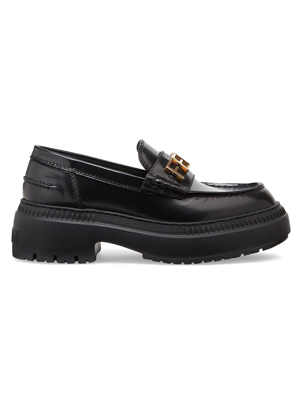 

Кожаные лоферы на платформе Fendigraphy Fendi, неро