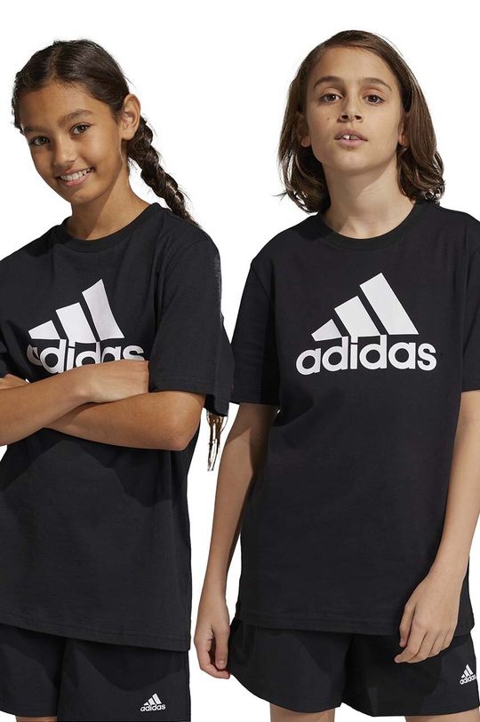 Детская хлопковая футболка U BL adidas, черный детская хлопковая футболка adidas lk bl co белый