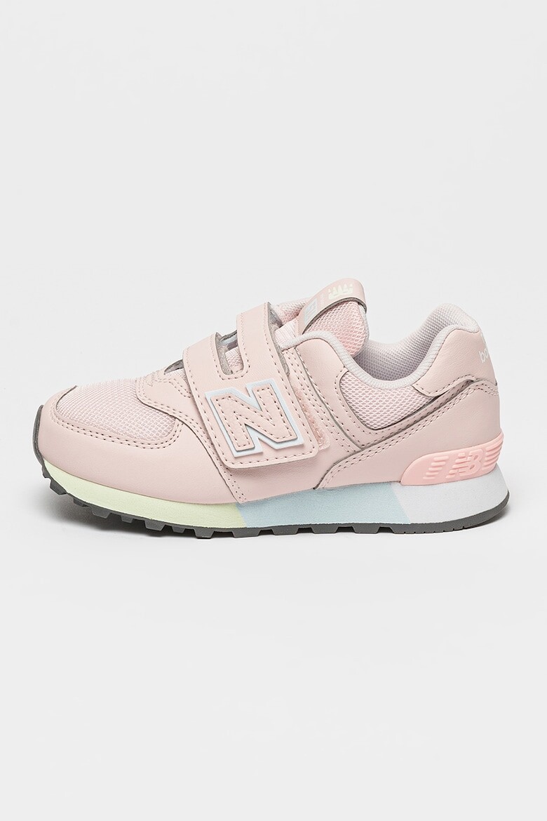 

Кроссовки 574 с сеткой и липучкой New Balance, розовый