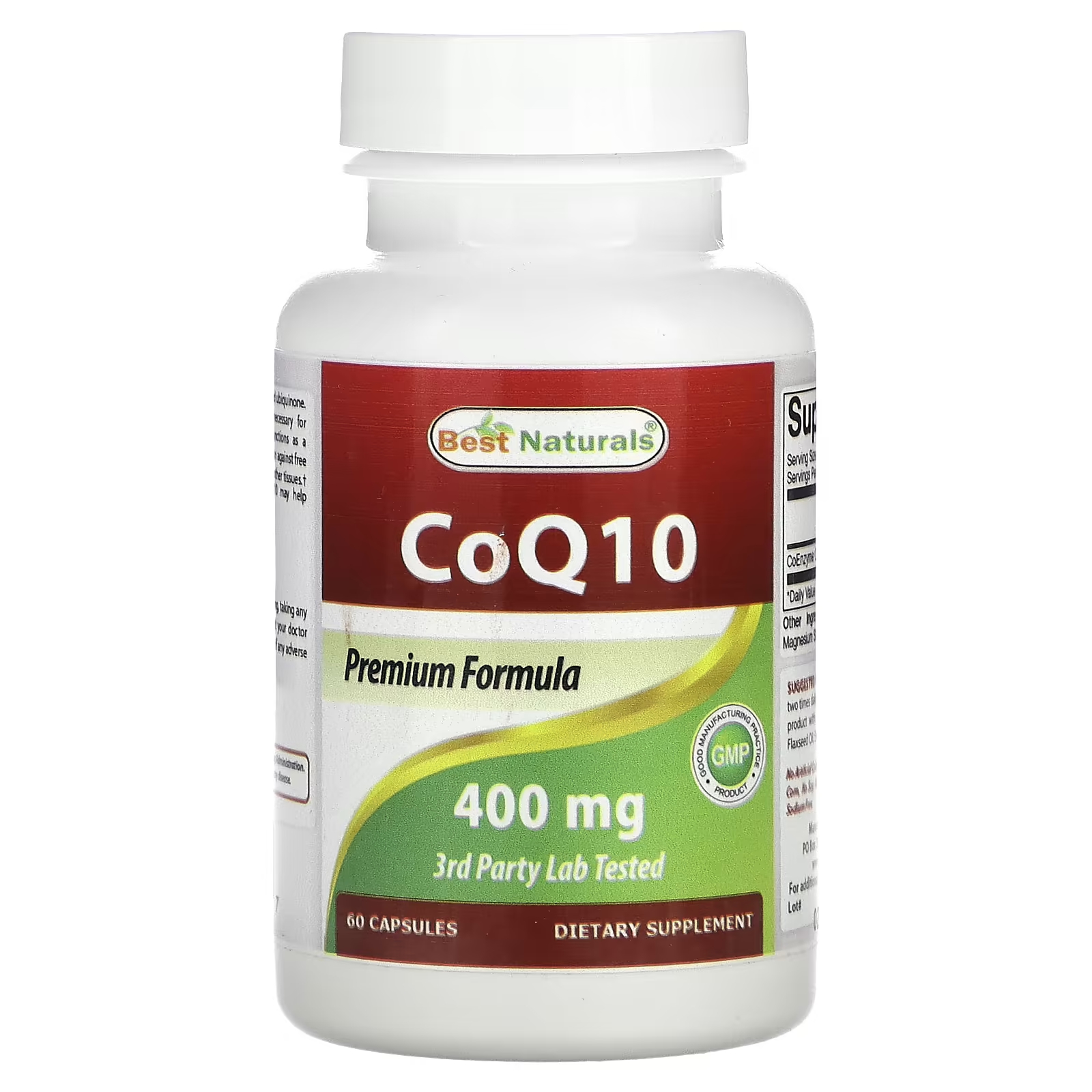 Best Naturals CoQ10 400 мг 60 капсул best naturals acetyl l carnitin 100% 60 капсул
