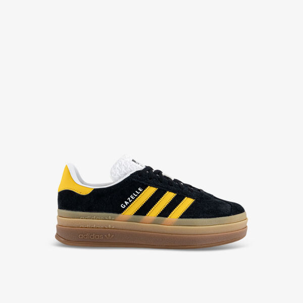 

Замшевые низкие кеды gazelle bold с фирменным декором Adidas, черный