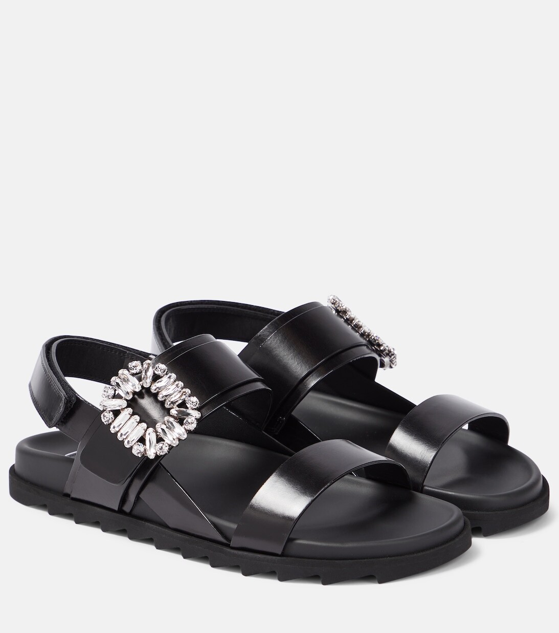 

Сандалии Slidy Viv' из кожи с украшением Roger Vivier, черный