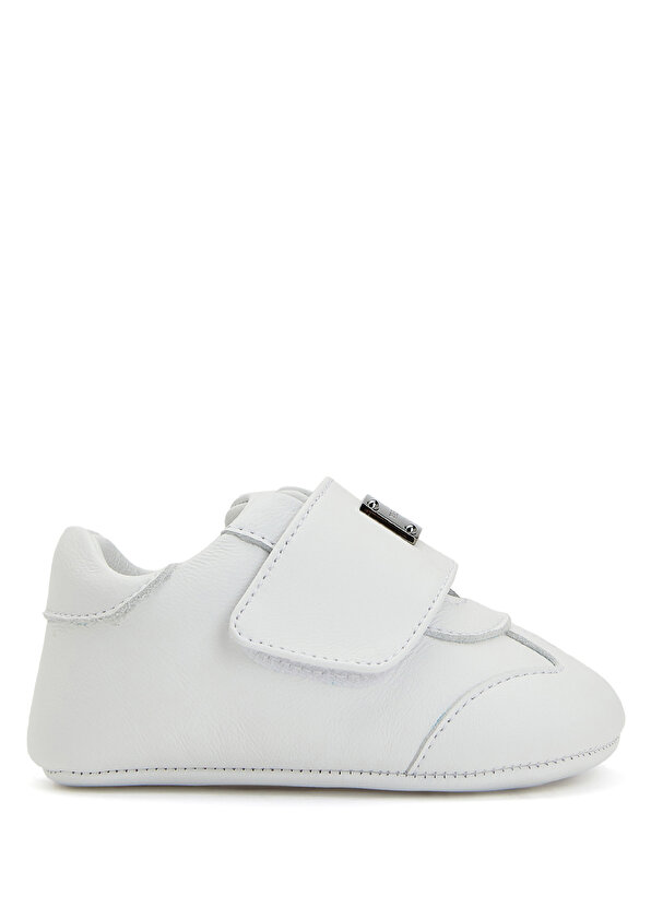 цена Белые кожаные кроссовки для маленьких мальчиков Dolce&Gabbana
