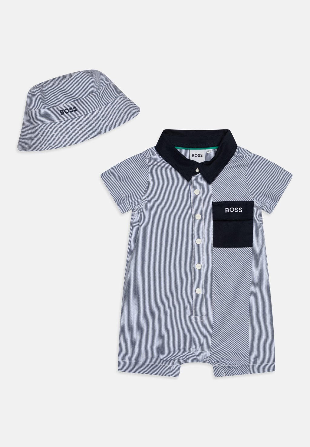 Подарок на рождение BABY ALL IN ONE HAT SET BOSS Kidswear, цвет blue/white