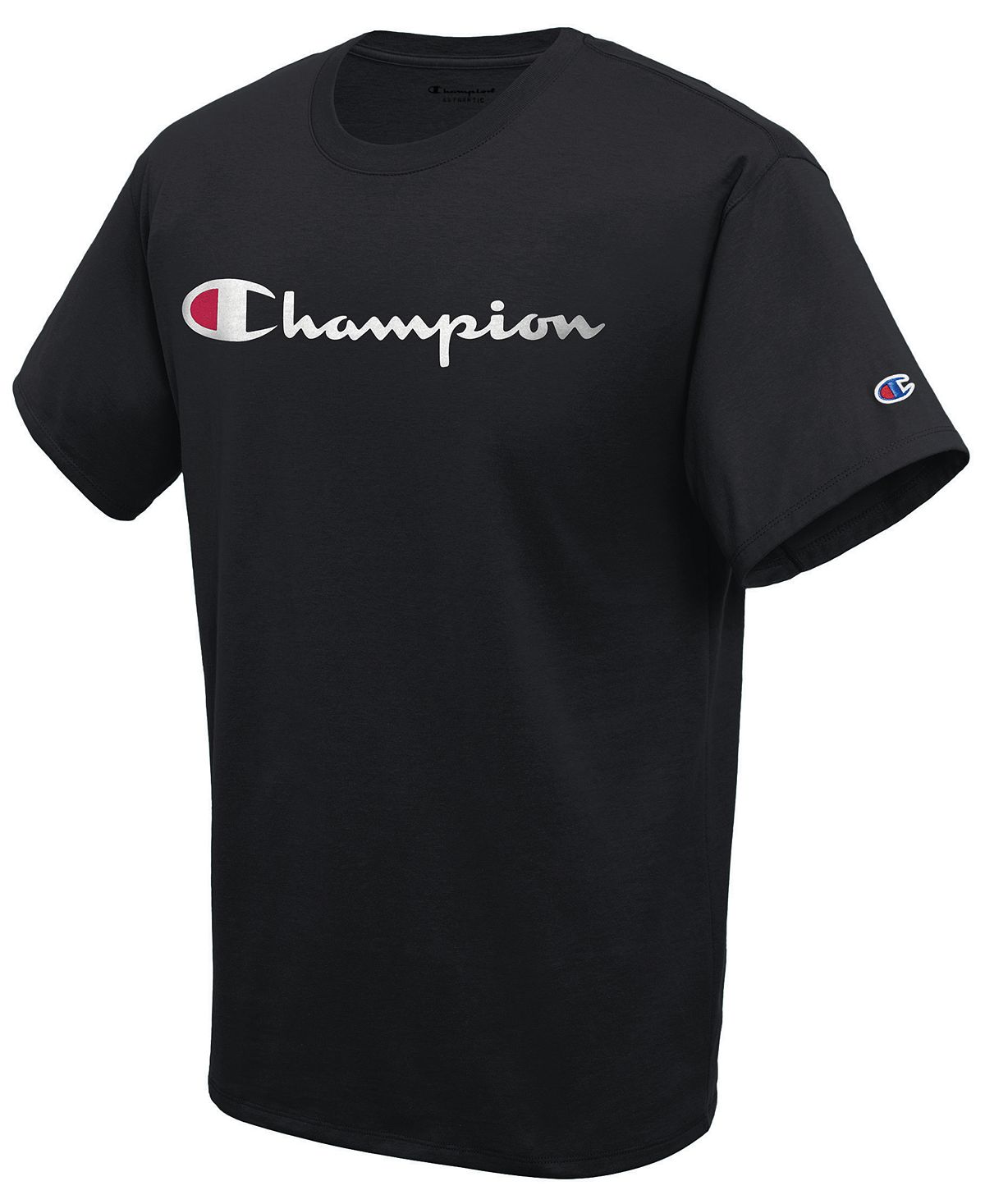 Мужская футболка с логотипом Champion, черный