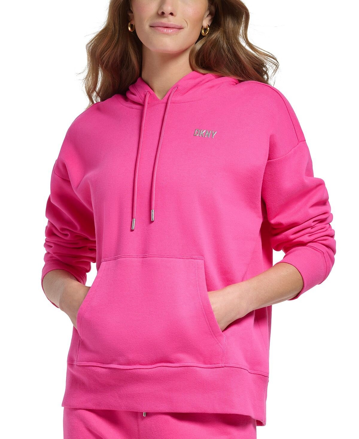 

Женская худи с металлическим логотипом DKNY
