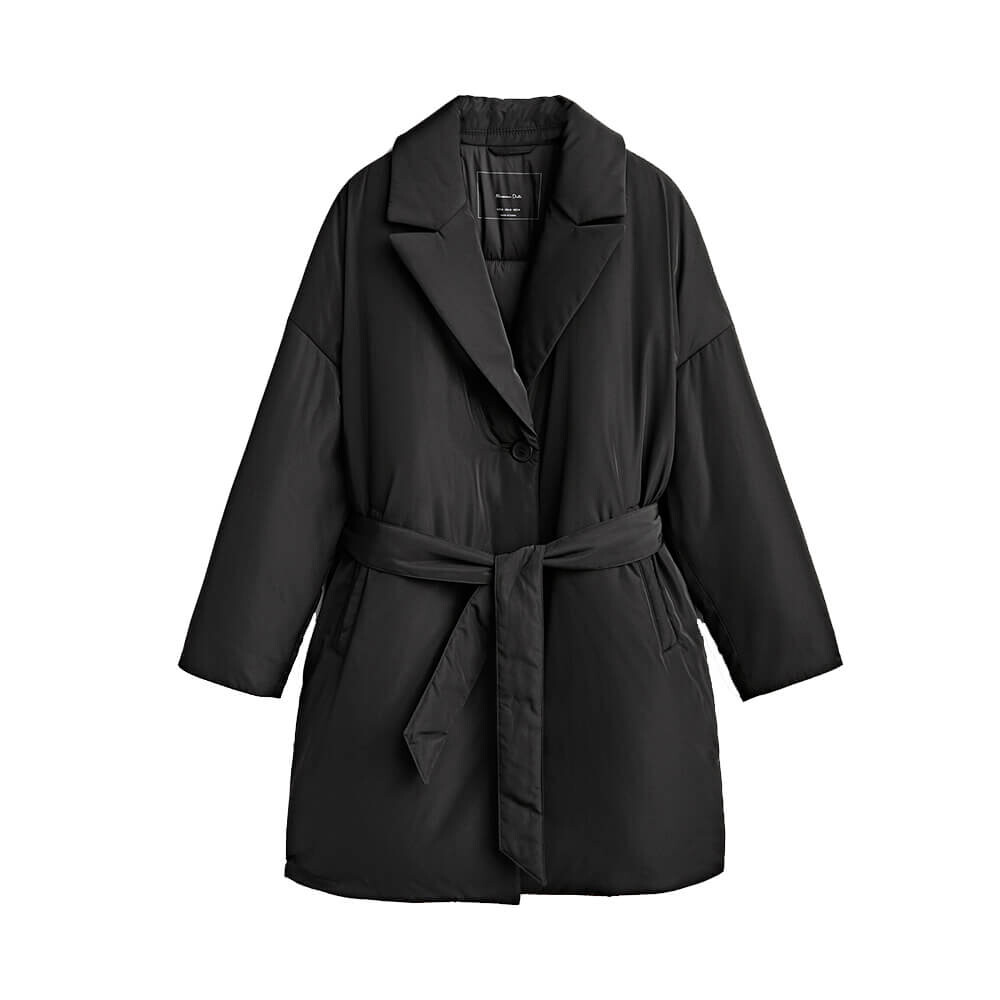 

Куртка-блейзер Massimo Dutti Long Lightweight, чёрный