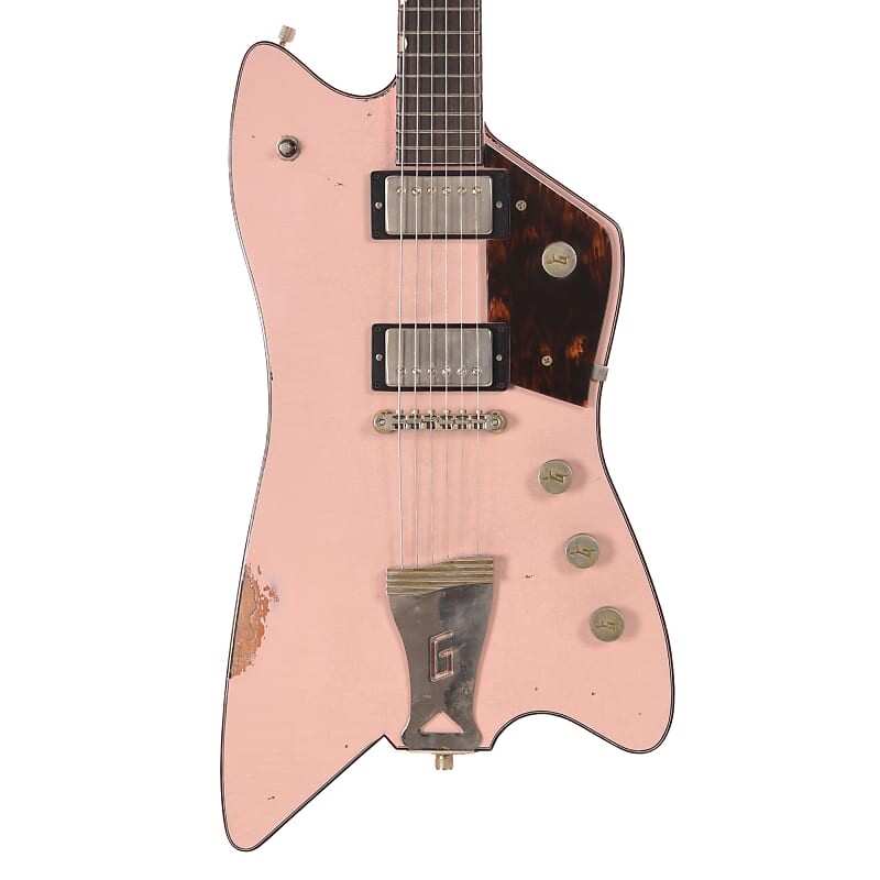 

Gretsch Custom Shop G6199 Caddy Bo Michigan Mahogany Shell Pink Heavy Relic с ThroBak SLE101s Мастер, созданный Чадом Хенрихсеном (серийный номер UC22092364)