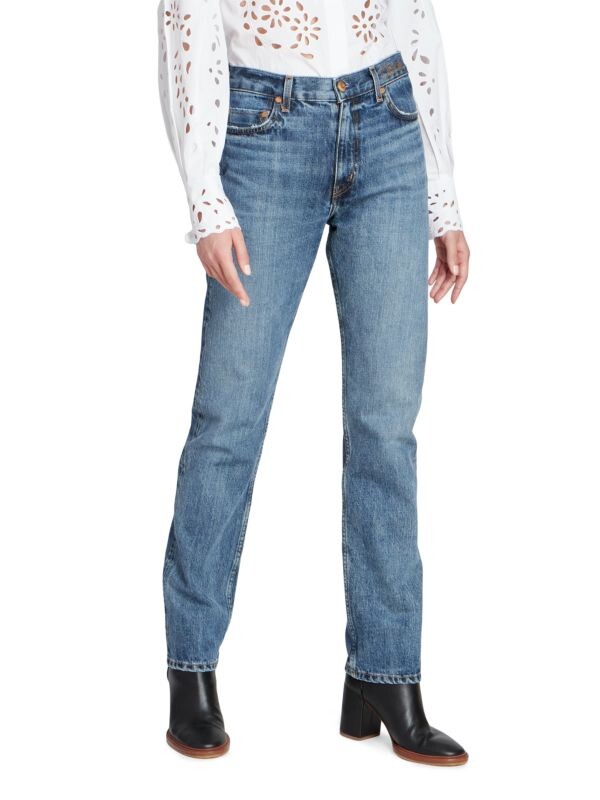 

Джинсы Прямого Кроя Chloé с высокой посадкой, denim