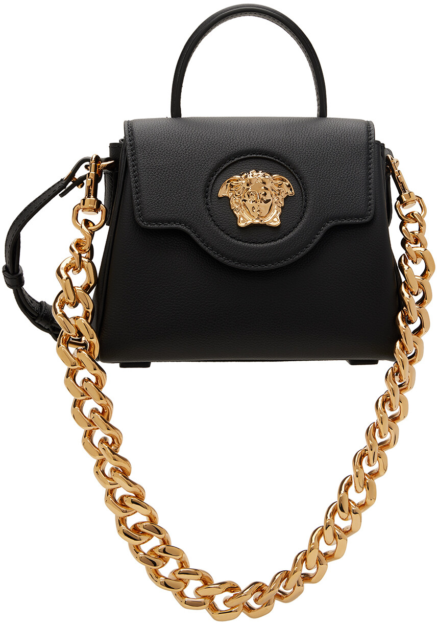

Маленькая черная сумка La Medusa Versace, цвет Black/Gold