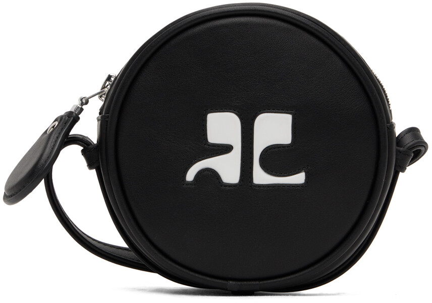 

Черная маленькая круглая сумка Reedition Courrèges
