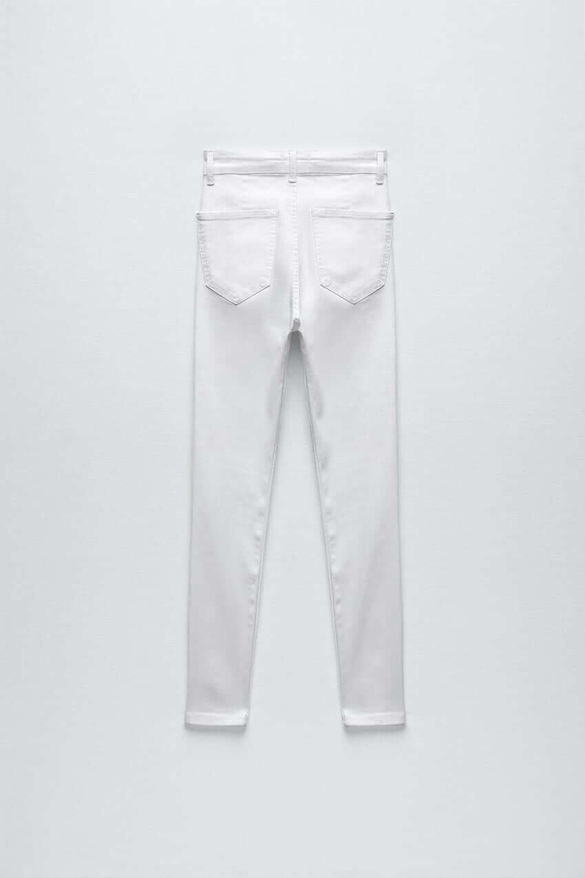 

Джеггинсы женские Zara Super Stretch High-raise TRF, белый