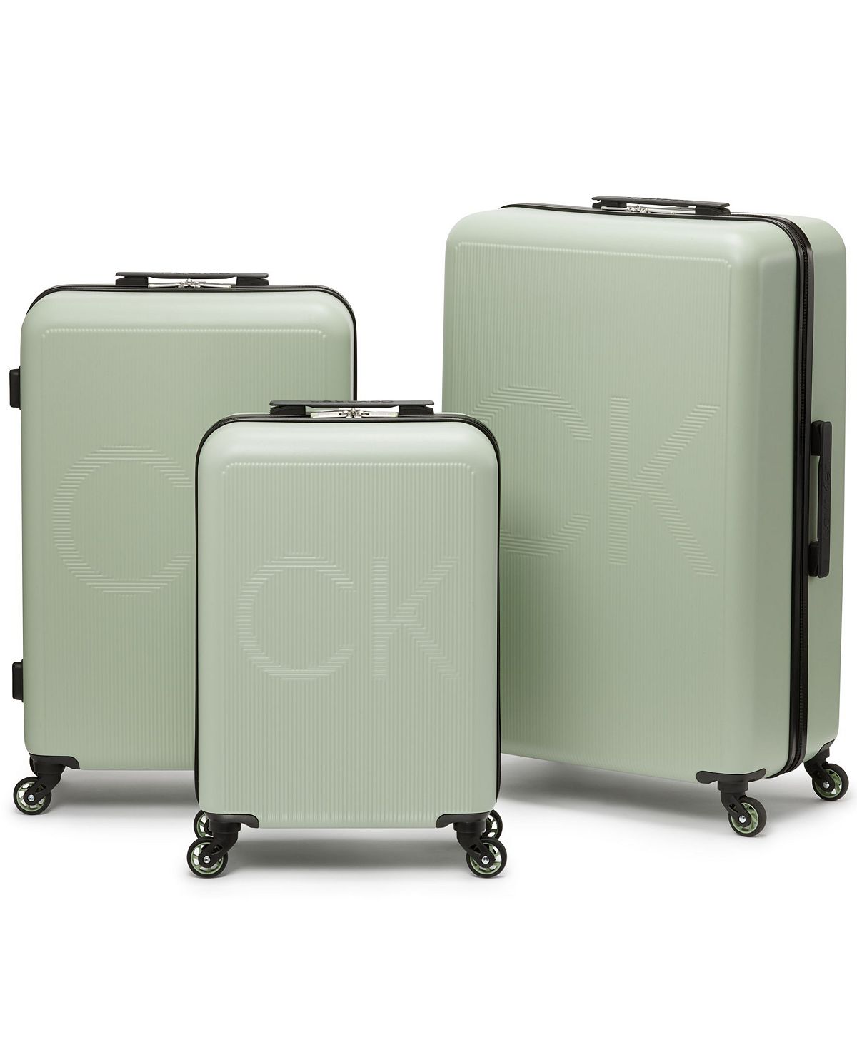 Набор чемоданов vision, 3 предмета Calvin Klein, зеленый