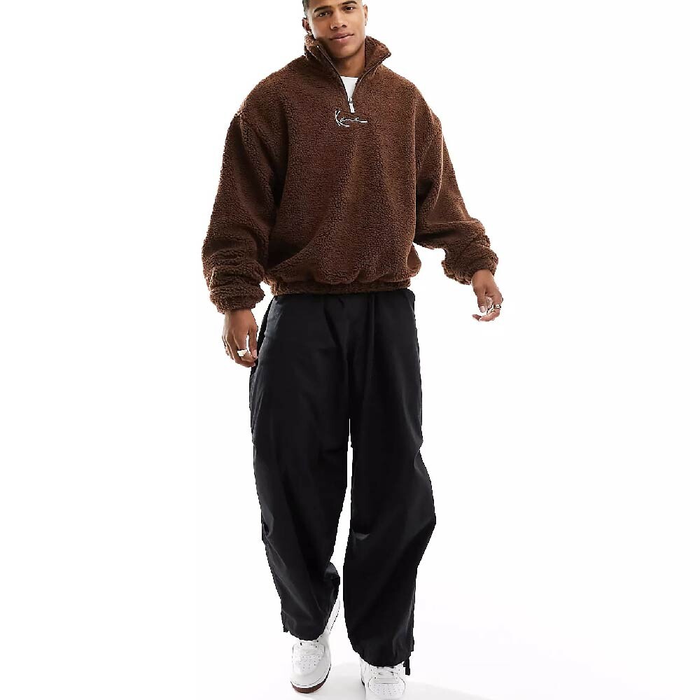 

Свитшот Karl Kani Signature Half Zip, коричневый