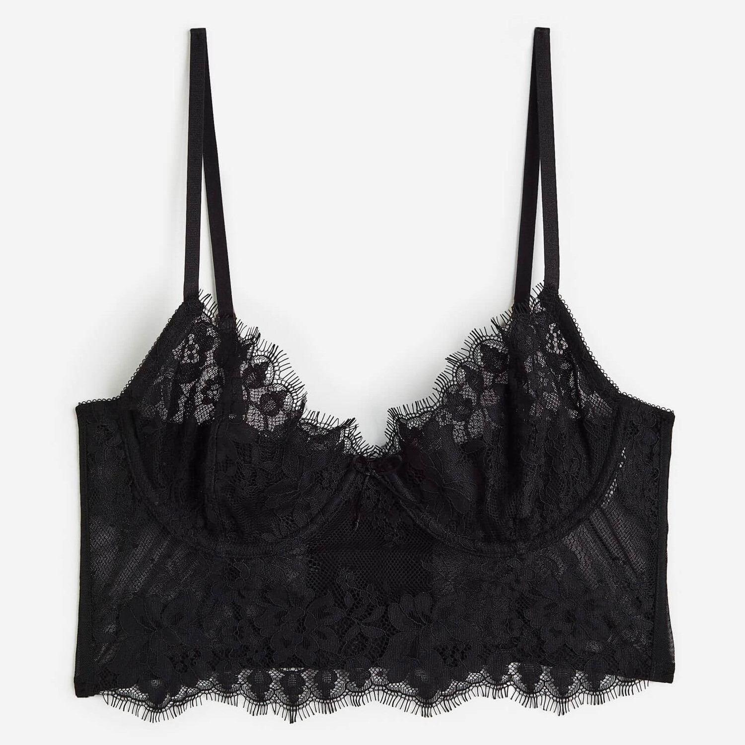 

Кружевной бюстгальтер H&M Non-padded, черный