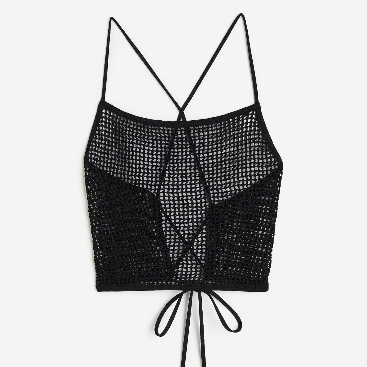 

Топ Crochet-look H&M пляжный, черный