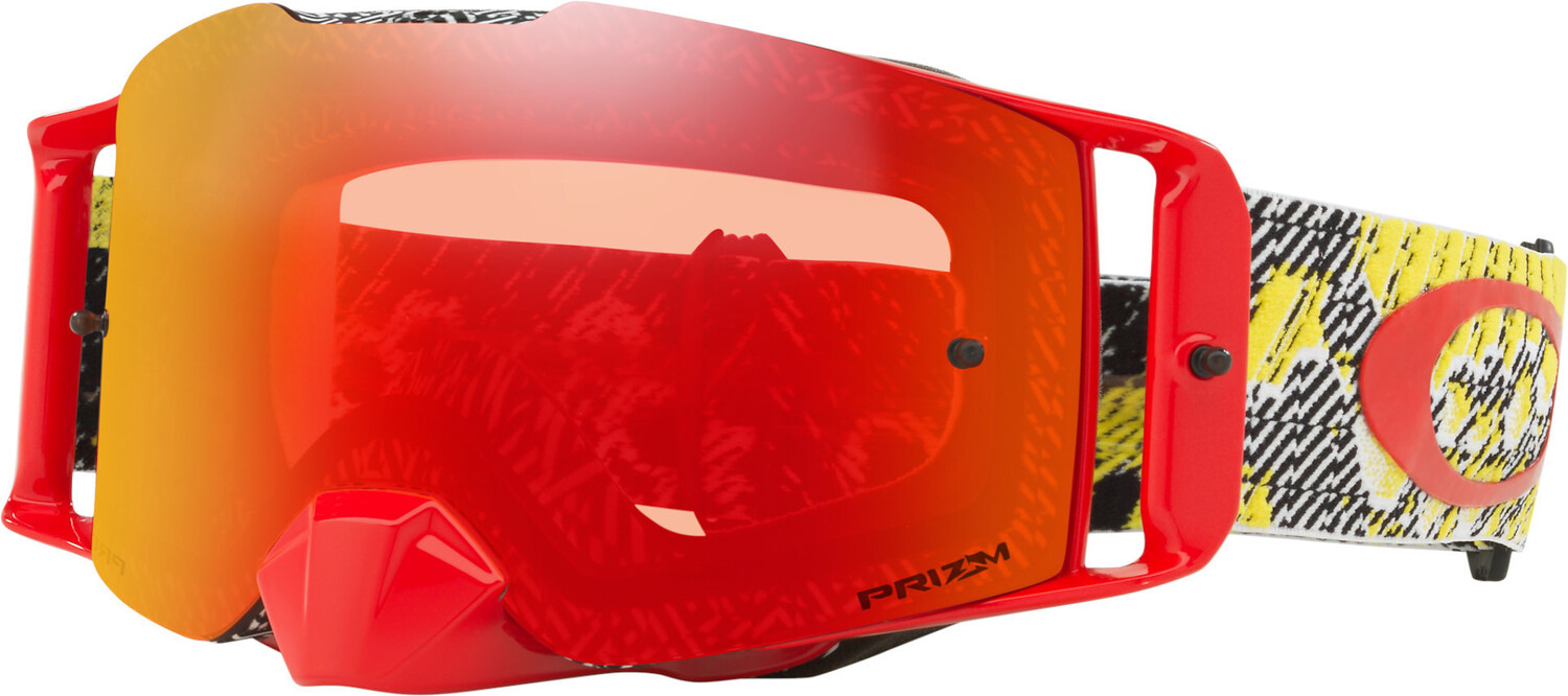 

Очки Oakley Front Line Dazzle Dyno для мотокросса, синий/желто-красный