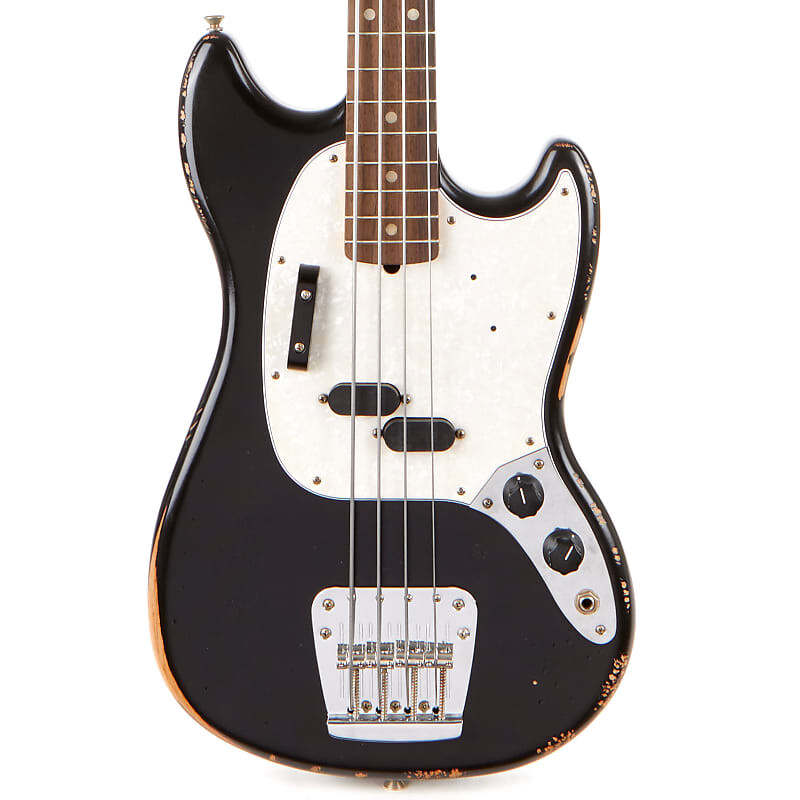 

Fender Justin Meldal-Johnsen Road Worn Mustang Bass — черный