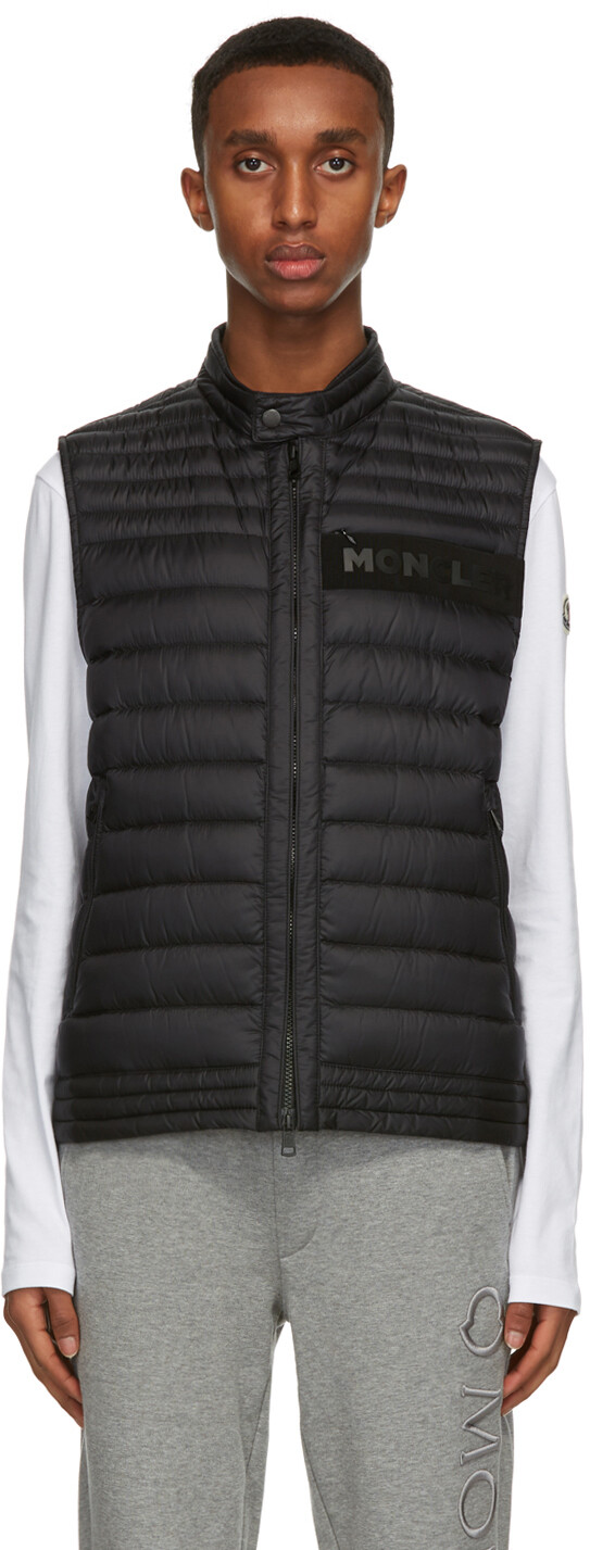 

Черный пуховый жилет Roussilon Moncler
