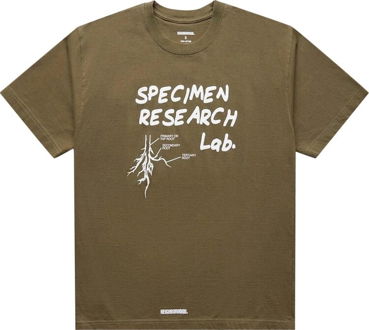 

Футболка Neighborhood Rubber Print Short-Sleeve T-Shirt 'Olive Drab', зеленый