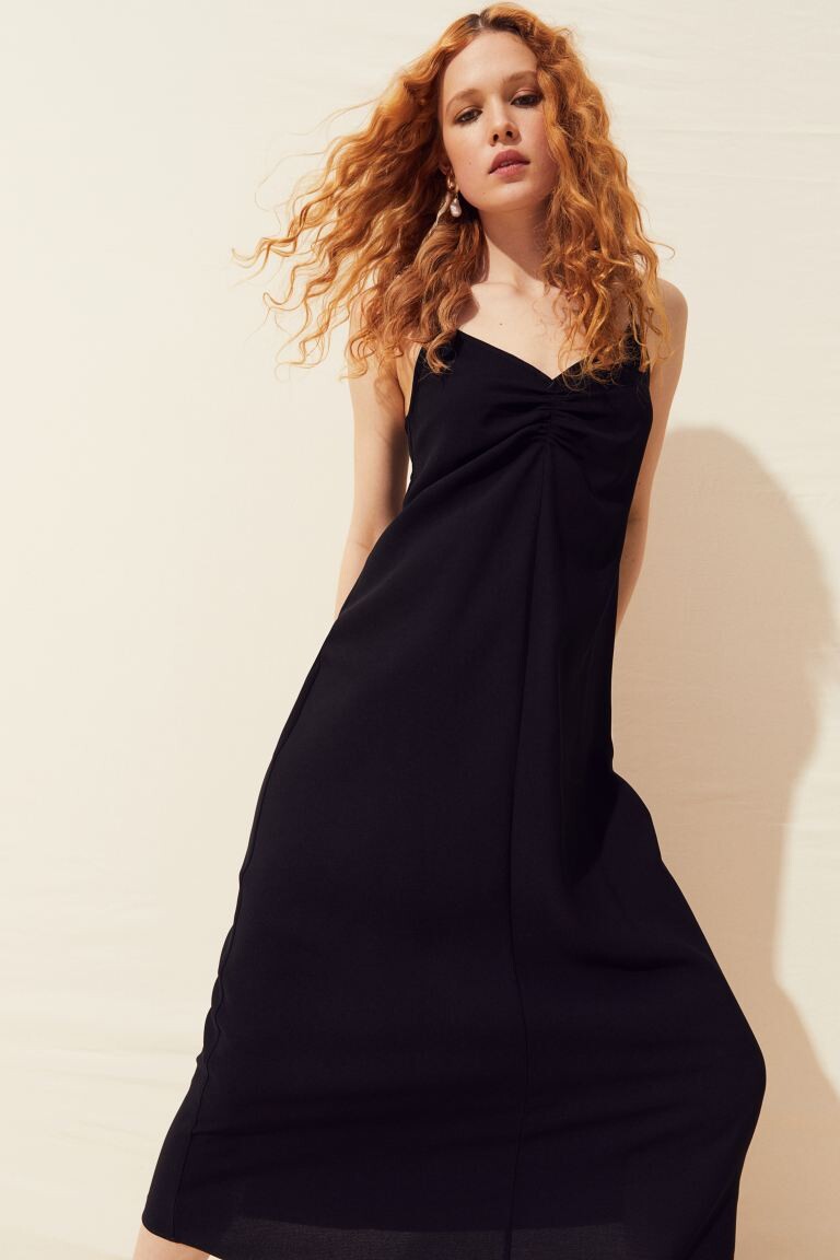 

Платье без бретелек H&M, черный