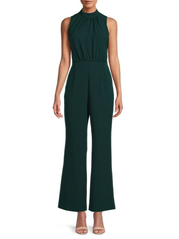 

Комбинезон Donna Ricco однотонный с поясом, темно-зеленый