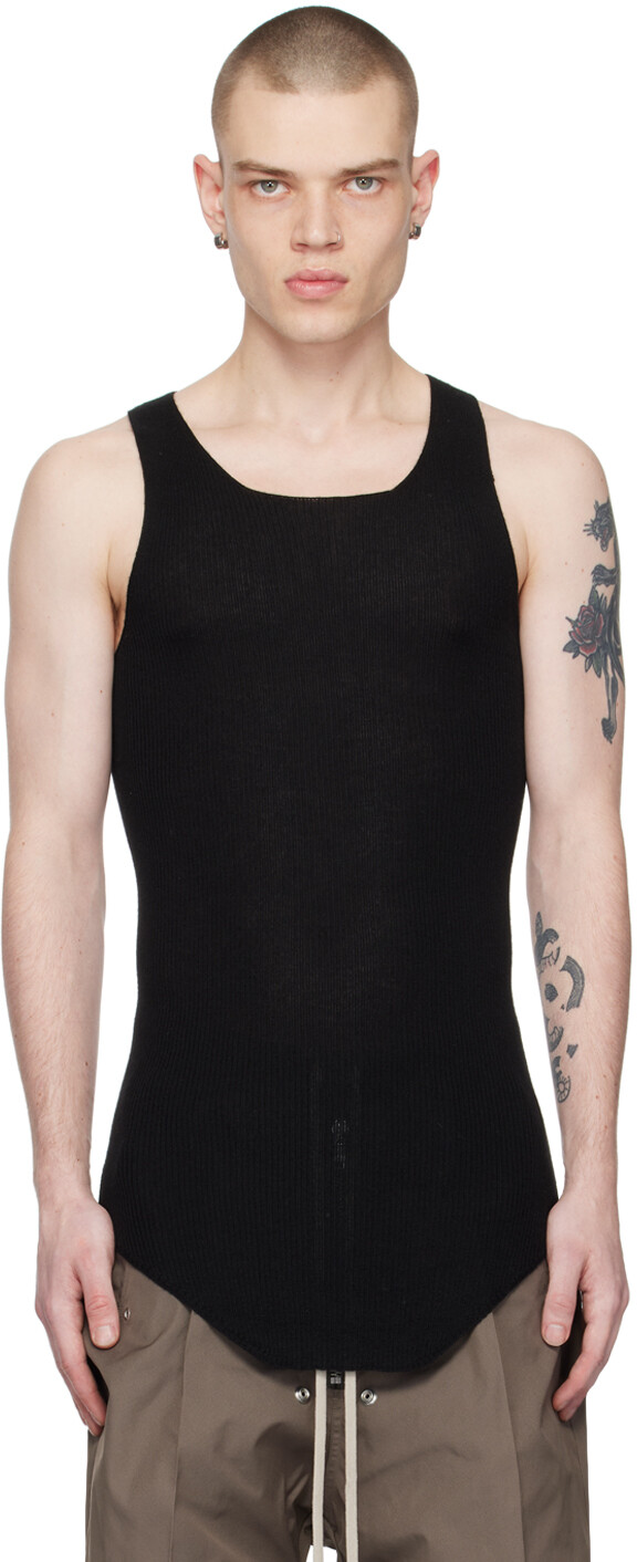 

Черная майка в рубчик Rick Owens