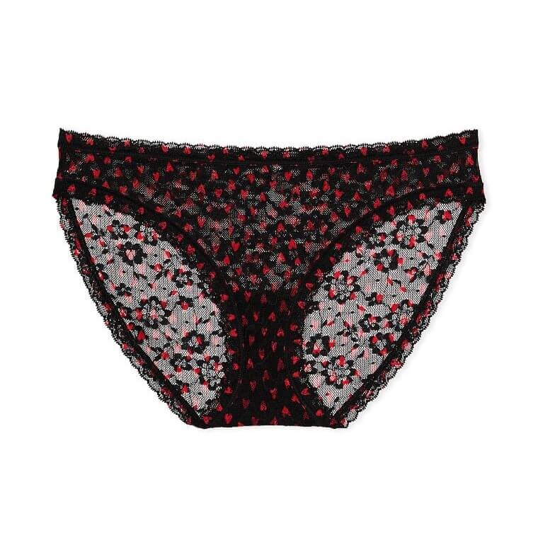 

Трусики Victoria's Secret The Lacie Lacie Bikini, черный/красный