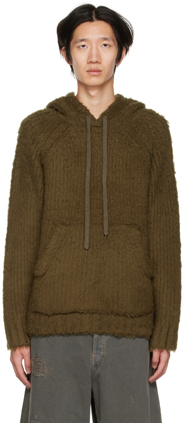 

Пушистая толстовка цвета хаки Acne Studios