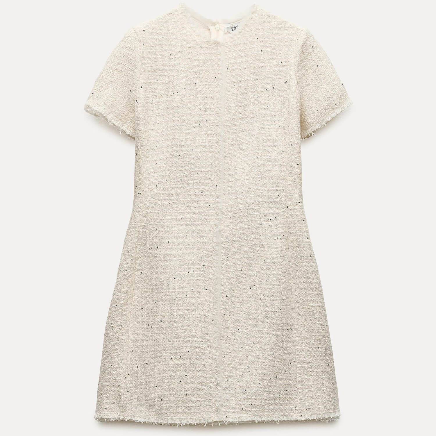 Платье Zara ZW Collection Short Textured, белый
