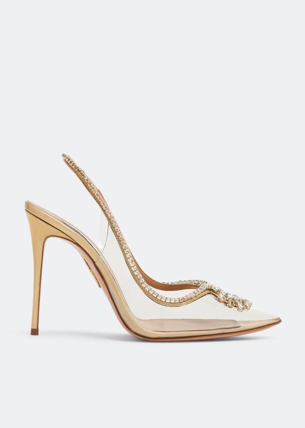 

Туфли AQUAZZURA Seduction crystal pumps, золотой