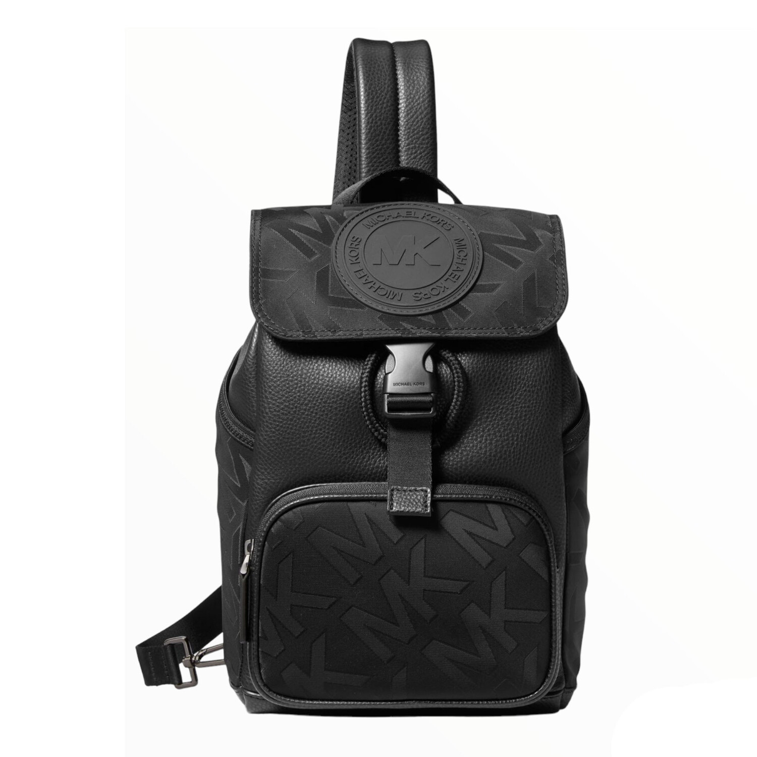 

Рюкзак Michael Kors Kent Logo Jacquard Nylon Sling, черный