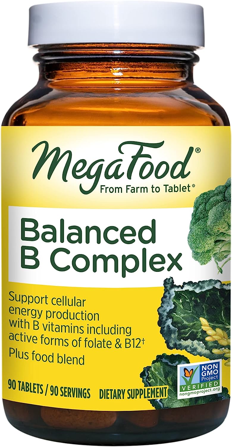 Витамины группы B MegaFood Balanced B Complex, 90 таблеток витамины группы b biotics research bio b complex 90 таблеток