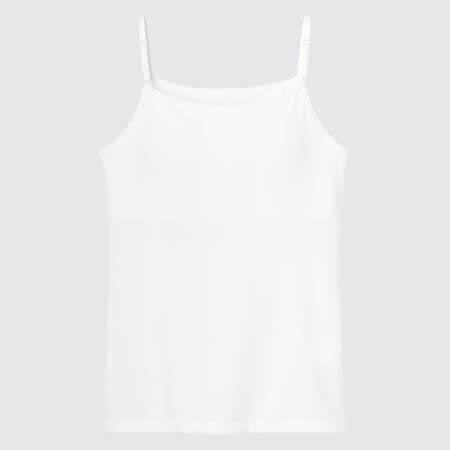 Топ-бра Uniqlo Girls Airism Cotton Camisole, белый - фото