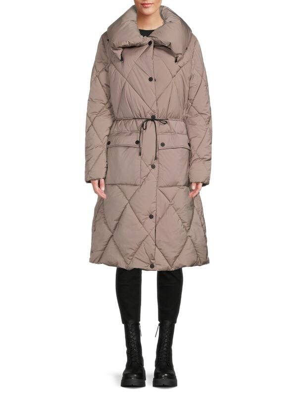 Пуховик с объемным воротником DKNY Thistle