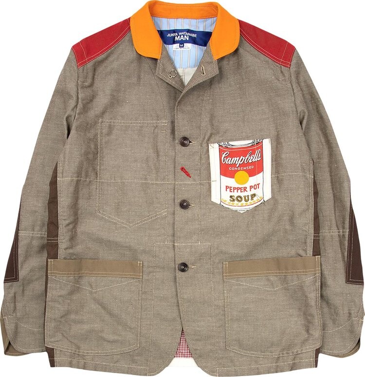 

Куртка Junya Watanabe Andy Warhol Patch Jacket Multicolor, разноцветный