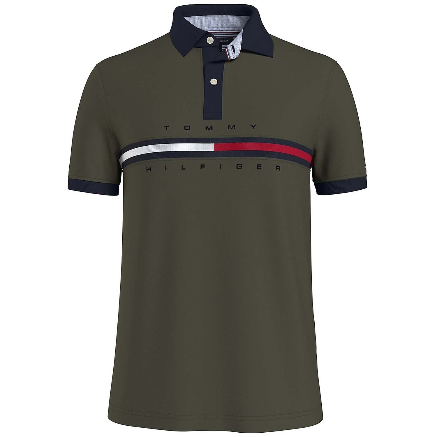 

Поло Tommy Hilfiger Bar Stripe, хаки