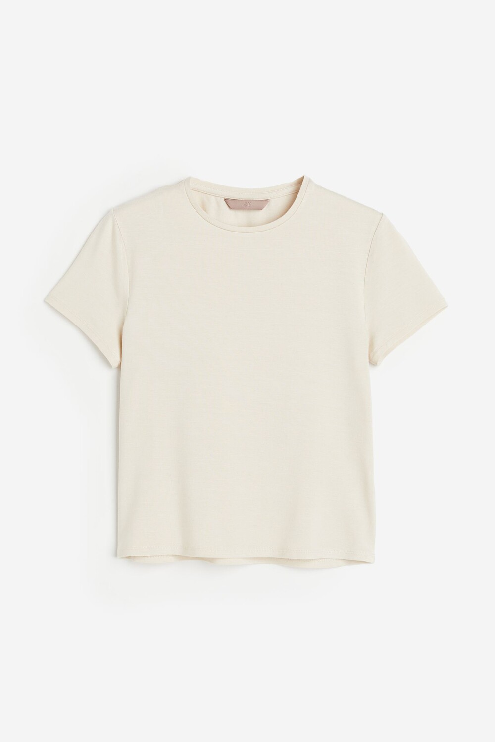 

Футболка H&M Fitted, светло-бежевый
