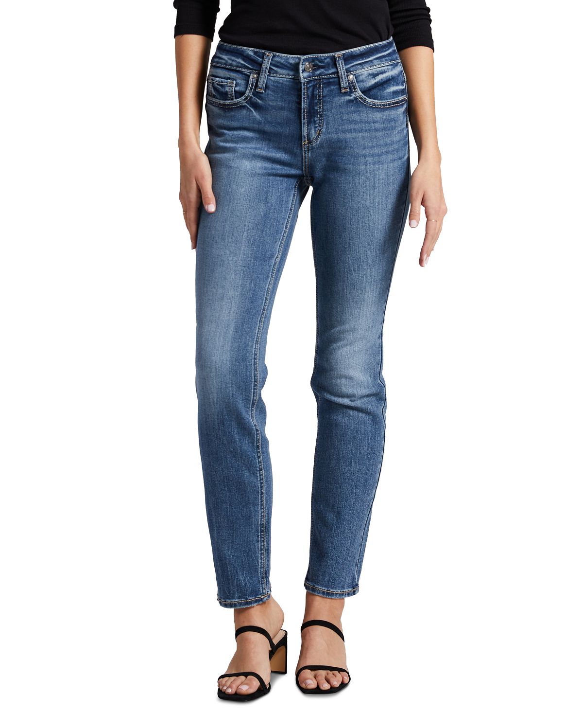 

Женские прямые джинсы suki со средней посадкой Silver Jeans Co.