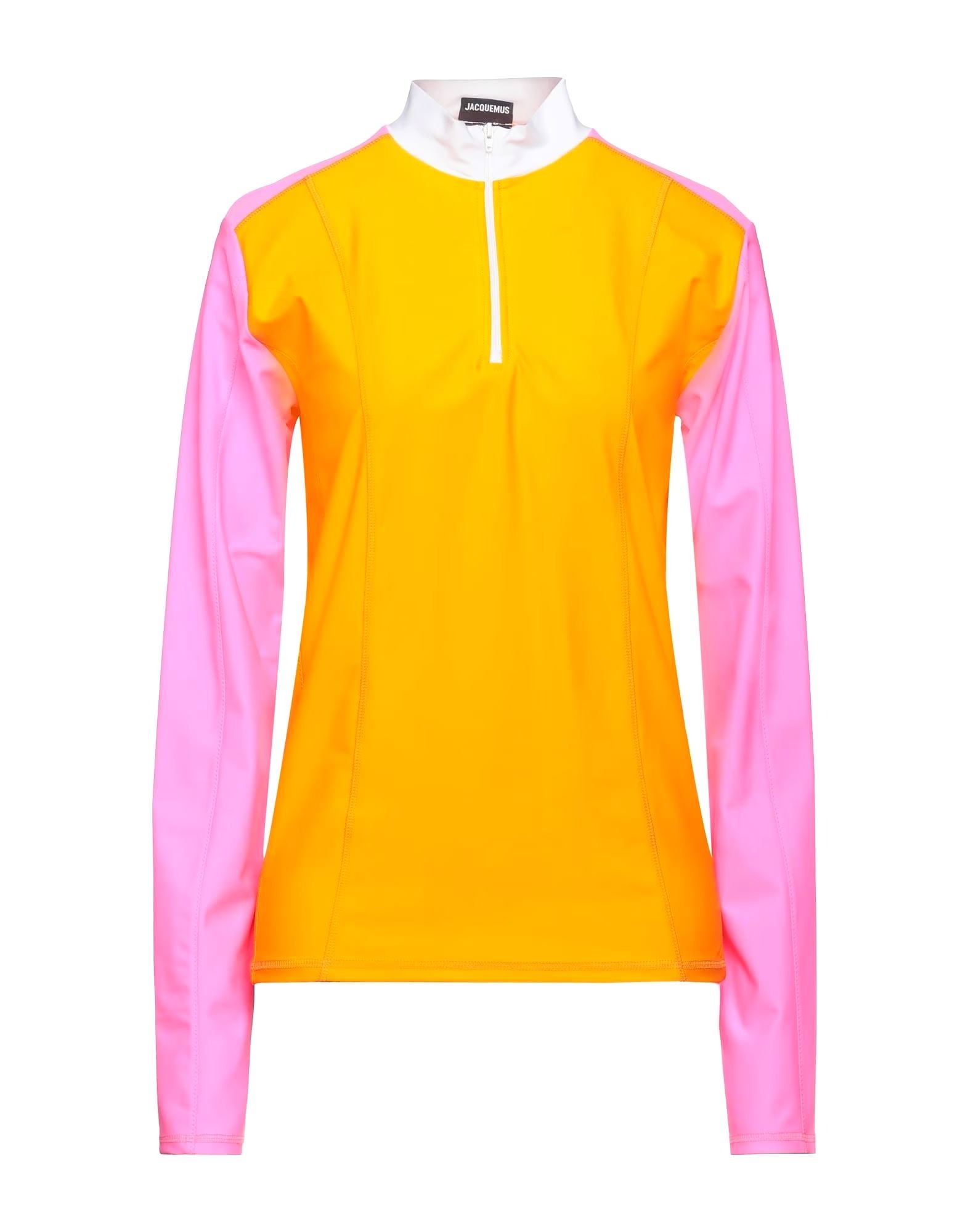 Футболка с длинным рукавом Jacquemus T-shirts, оранжевый/розовый свитшот на молнии с длинным рукавом и воротником стойкой