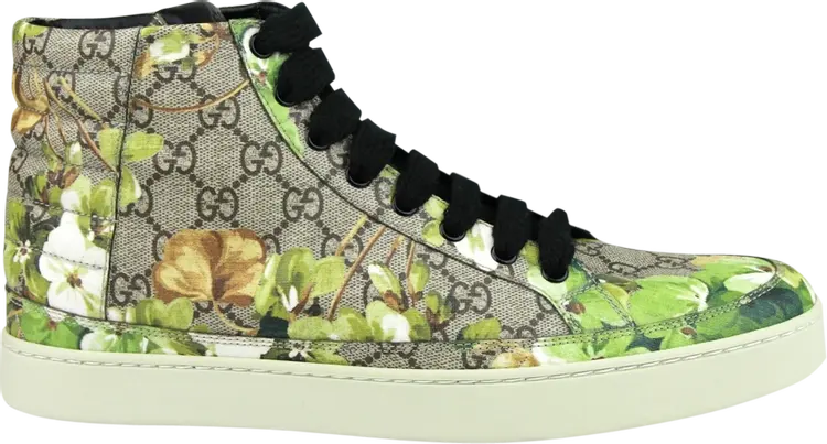 

Кроссовки Gucci GG Supreme High Blooms Print, зеленый