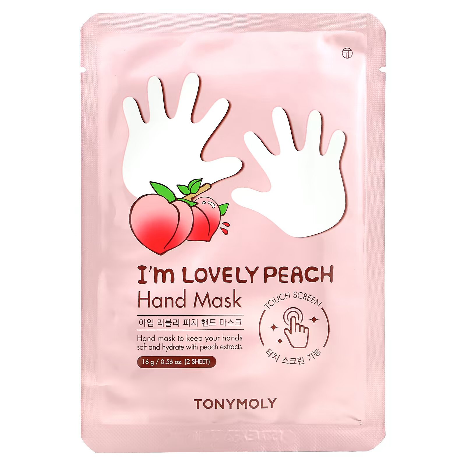 Tony Moly, I'm Lovely Peach, маска для рук, 1 пара, 16 г (0,56 унции) - фото