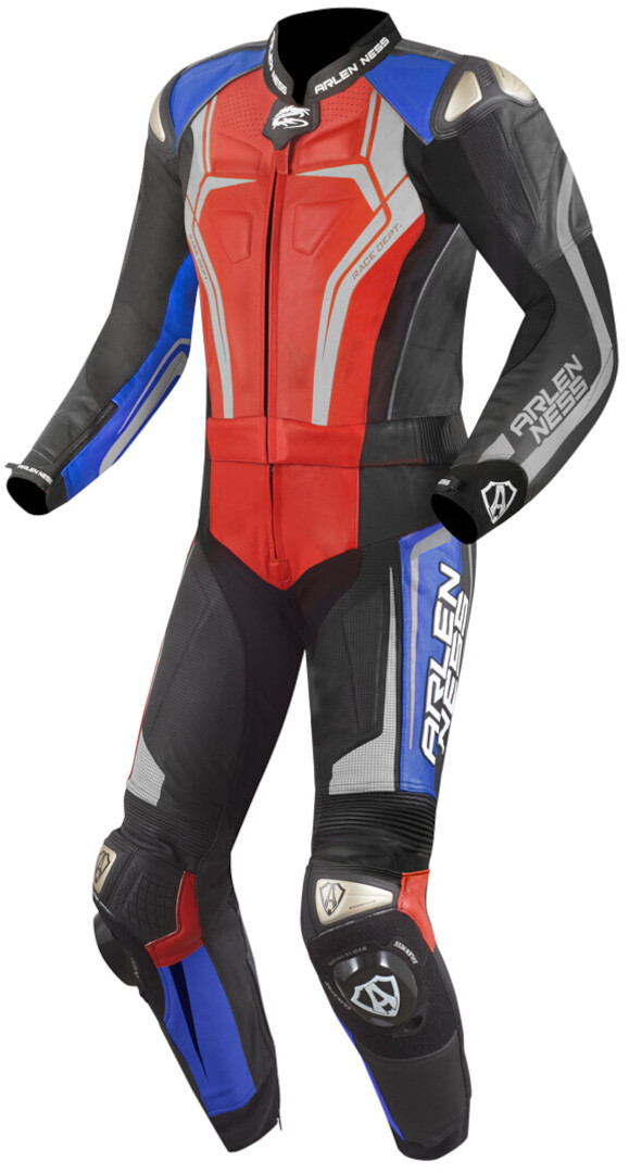 

Arlen Ness Race-X Два куска мотоцикла кожаный костюм, черный/красный/синий