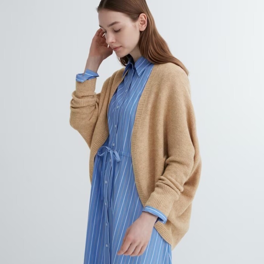 

Кардиган Uniqlo Knit Seamless, бежевый