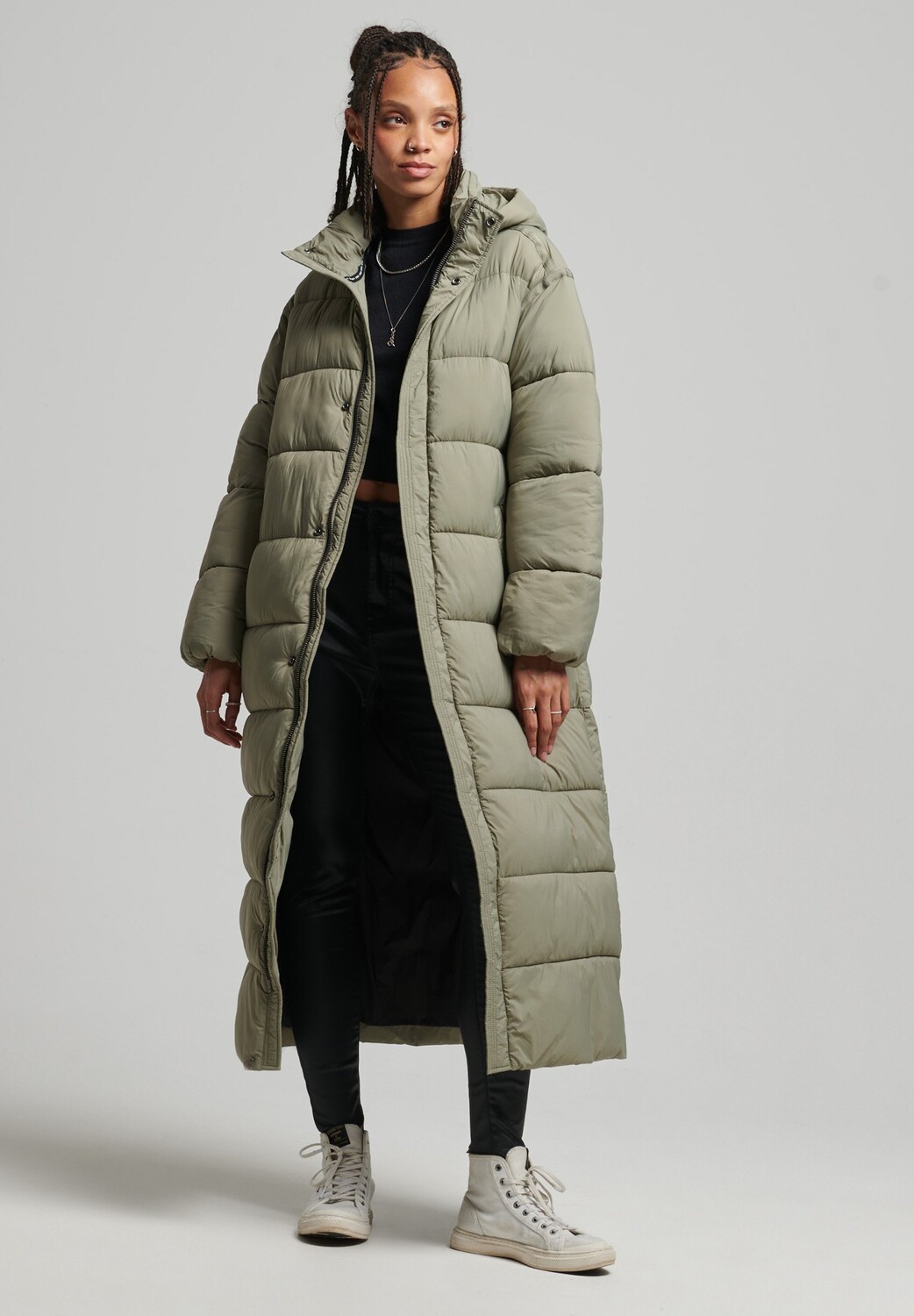 

Пальто зимнее Superdry, хаки