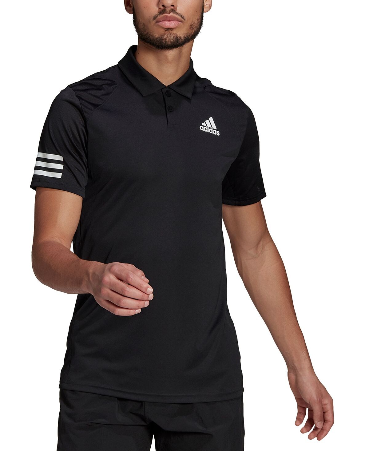 

Мужская рубашка поло aeroready tennis club с 3 полосками adidas, черно-белый