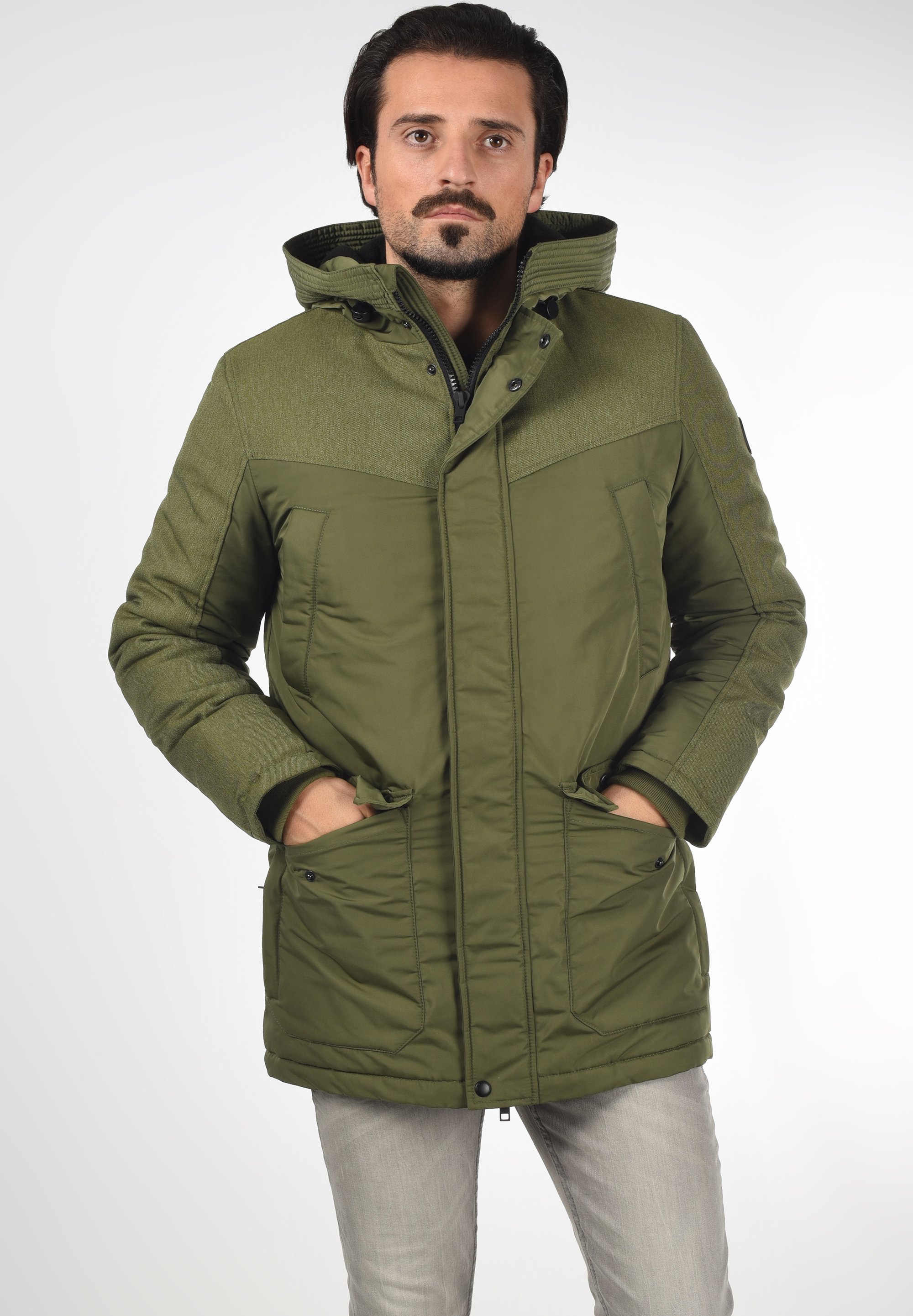 цена Пальто зимнее Solid, зеленый
