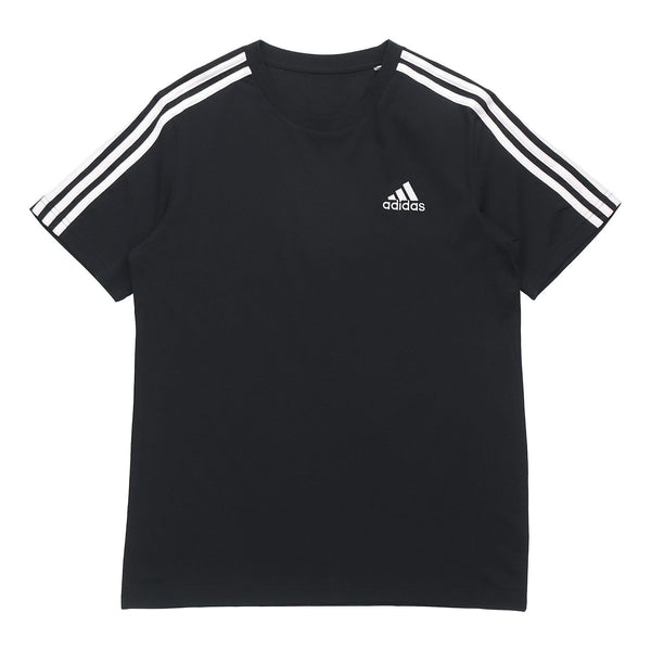 Футболка adidas M 3s Sj T Sports Training Stripe Round Neck Short Sleeve Black, черный