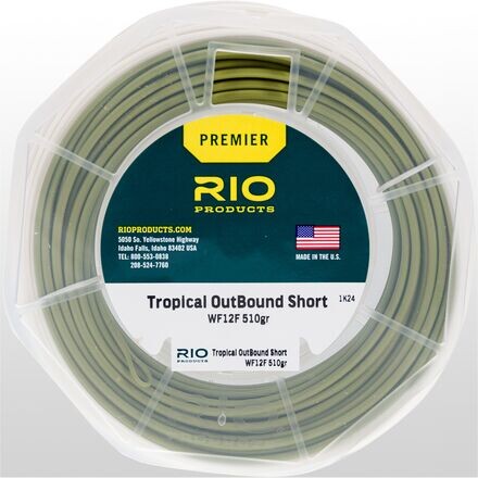 

Тропическая исходящая короткая леска для полетов RIO, цвет Dark Olive/Ivory